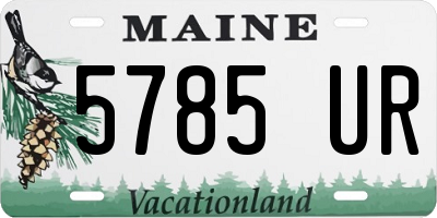 ME license plate 5785UR