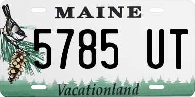 ME license plate 5785UT