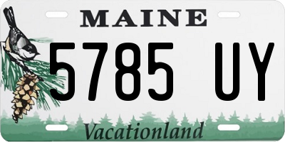 ME license plate 5785UY