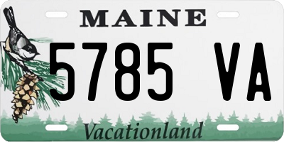 ME license plate 5785VA