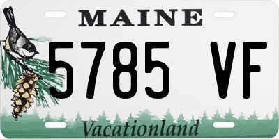 ME license plate 5785VF