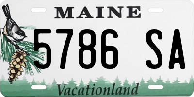 ME license plate 5786SA