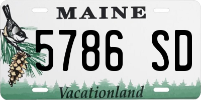 ME license plate 5786SD