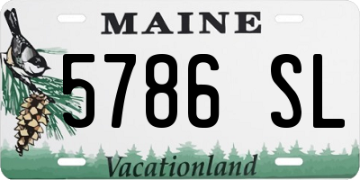 ME license plate 5786SL