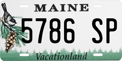 ME license plate 5786SP