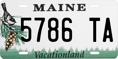 ME license plate 5786TA