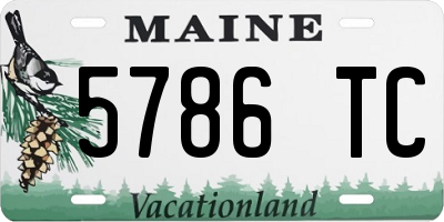 ME license plate 5786TC
