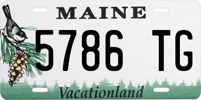 ME license plate 5786TG