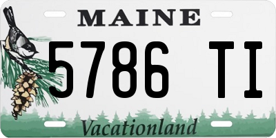 ME license plate 5786TI