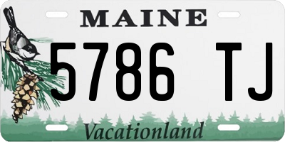 ME license plate 5786TJ