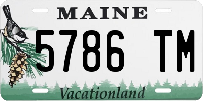 ME license plate 5786TM