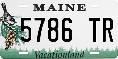 ME license plate 5786TR