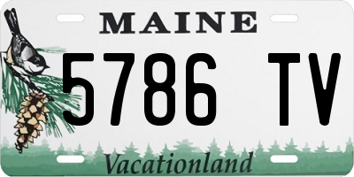 ME license plate 5786TV