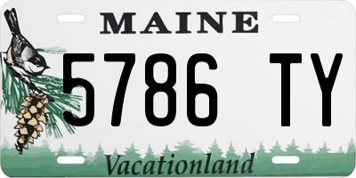 ME license plate 5786TY