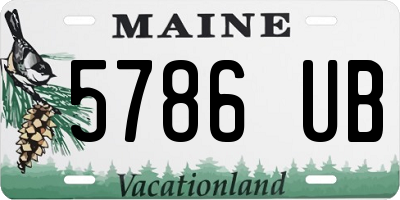 ME license plate 5786UB