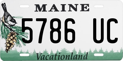 ME license plate 5786UC