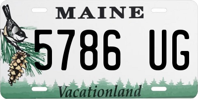 ME license plate 5786UG