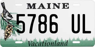 ME license plate 5786UL