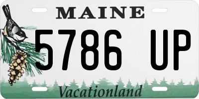 ME license plate 5786UP