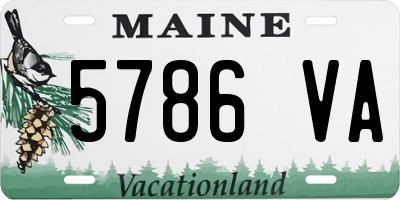 ME license plate 5786VA