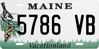 ME license plate 5786VB