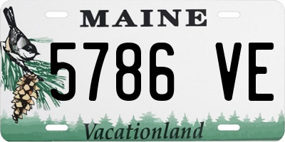 ME license plate 5786VE