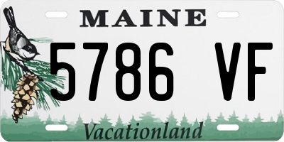 ME license plate 5786VF