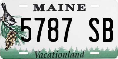 ME license plate 5787SB