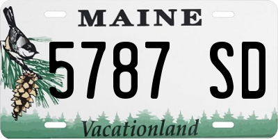 ME license plate 5787SD