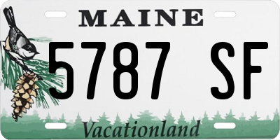 ME license plate 5787SF