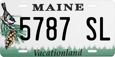 ME license plate 5787SL