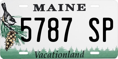ME license plate 5787SP