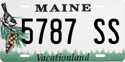 ME license plate 5787SS