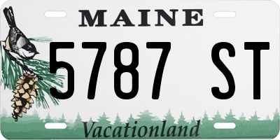 ME license plate 5787ST