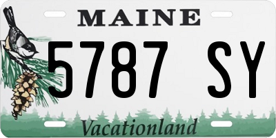 ME license plate 5787SY
