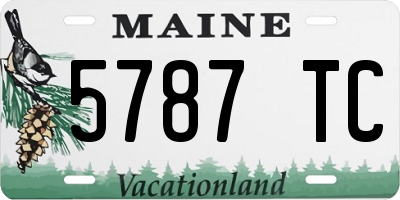ME license plate 5787TC