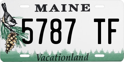 ME license plate 5787TF