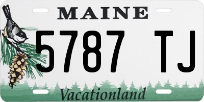 ME license plate 5787TJ
