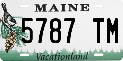 ME license plate 5787TM