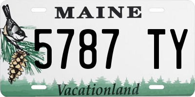ME license plate 5787TY