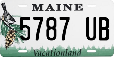 ME license plate 5787UB