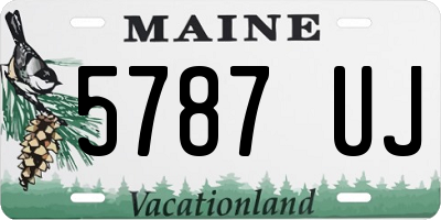 ME license plate 5787UJ