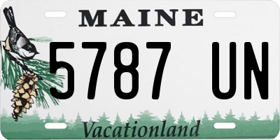 ME license plate 5787UN