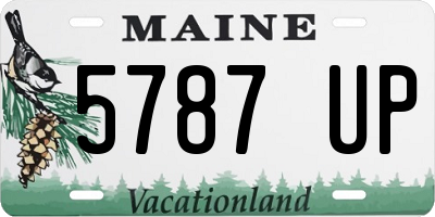 ME license plate 5787UP