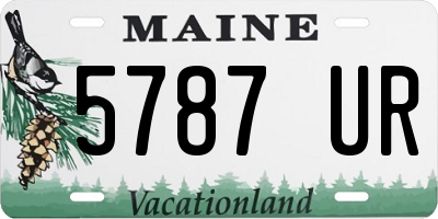 ME license plate 5787UR