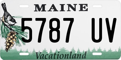 ME license plate 5787UV