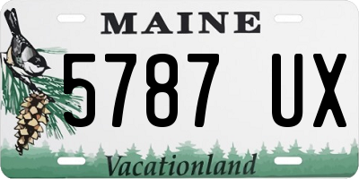 ME license plate 5787UX