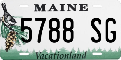 ME license plate 5788SG