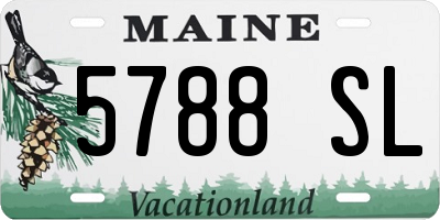 ME license plate 5788SL