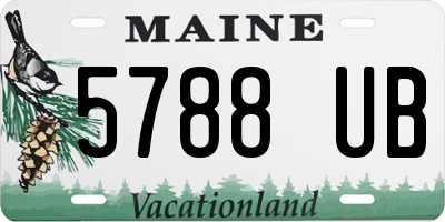 ME license plate 5788UB